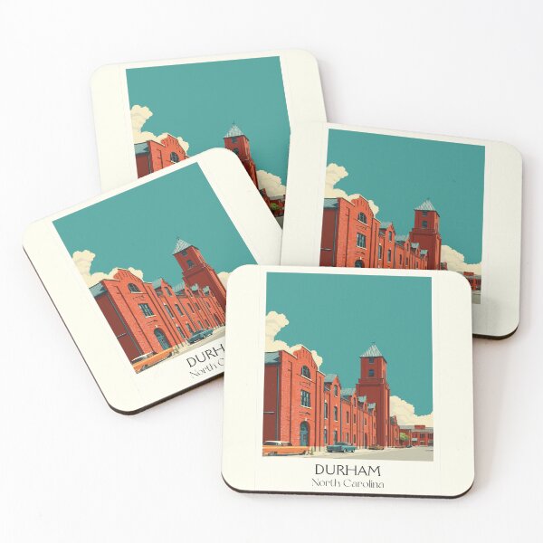 Item preview, Durham North Carolina Vintage Travel Art | Bull City Historic Architecture designed and sold by TuncGK.