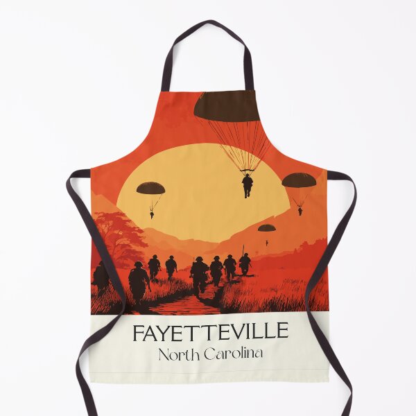Item preview, Fayetteville North Carolina Retro Travel Art | Airborne Paratrooper Design designed and sold by TuncGK.