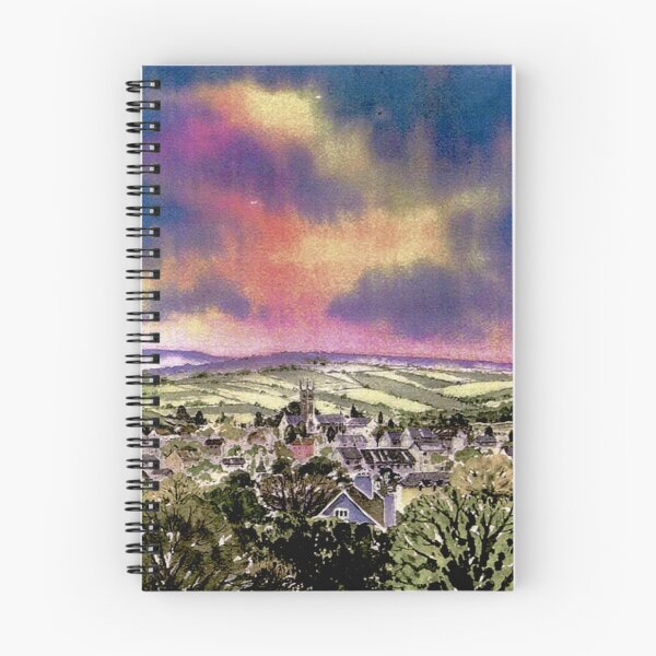 Item preview, Totnes from Harpers Hill（watercolour + AI) designed and sold by artsmeow.