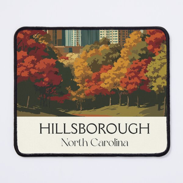 Item preview, Hillsborough North Carolina Vintage Art | Historic Town Autumn View designed and sold by TuncGK.