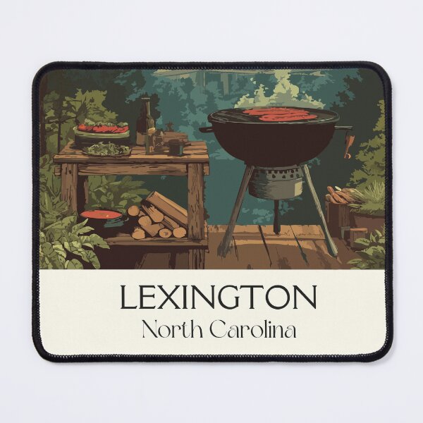 Item preview, Lexington North Carolina Vintage Art | Barbecue Capital City Illustration designed and sold by TuncGK.