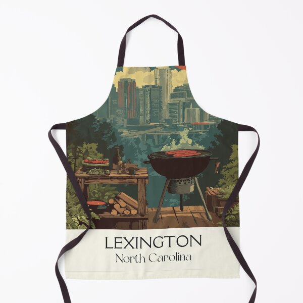 Item preview, Lexington North Carolina Vintage Art | Barbecue Capital City Illustration designed and sold by TuncGK.