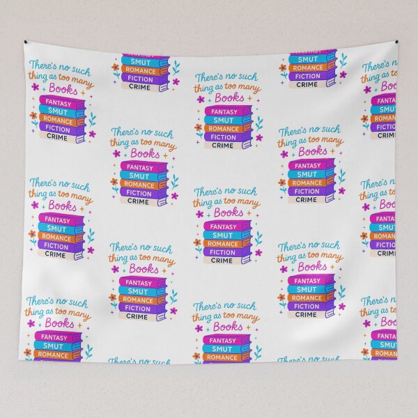 Item preview, Colorful Book Lover Design – “There’s No Such Thing As Too Many Books” Quote for Readers & Bibliophiles designed and sold by GemBob Creations.