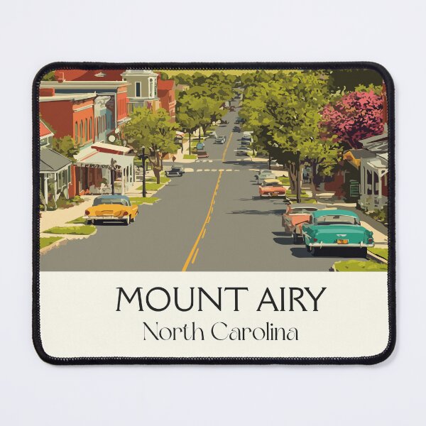 Item preview, Mount Airy North Carolina Retro Art | Mayberry Inspired Main Street Design designed and sold by TuncGK.