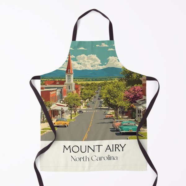 Artikelvorschau, Mount Airy North Carolina Retro-Kunst | Mayberry inspiriertes Main Street Design entworfen und verkauft von TuncGK.