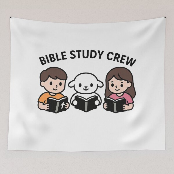 Item preview, Cute Bible Study Crew | Christian Kids Reading Scripture designed and sold by Heavenly-Cloudz.