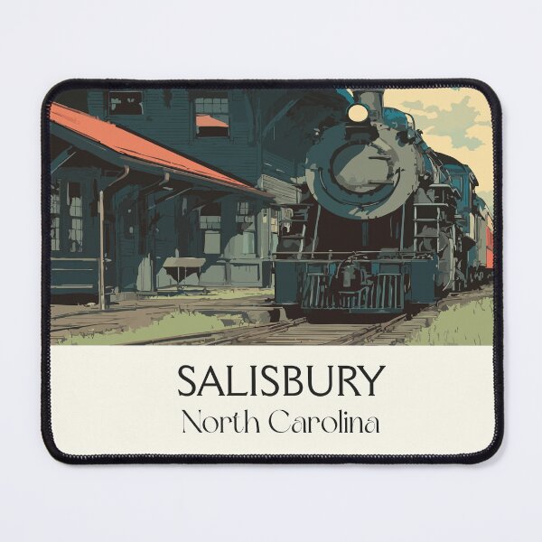 Item preview, Salisbury North Carolina Vintage Art | Historic Train Depot Illustration designed and sold by TuncGK.