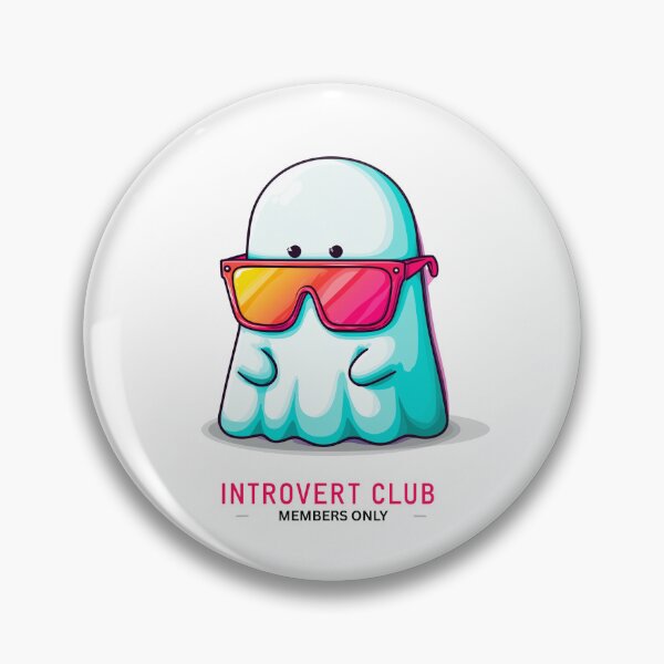 Item preview, Introvert Club – Cool Ghost with Sunglasses designed and sold by VisionaryVeils.