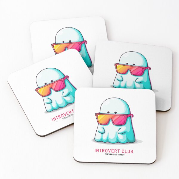 Item preview, Introvert Club – Cool Ghost with Sunglasses designed and sold by VisionaryVeils.