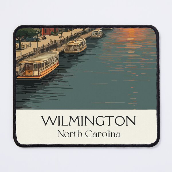 Item preview, Wilmington North Carolina Retro Art | Cape Fear Riverfront Illustration designed and sold by TuncGK.