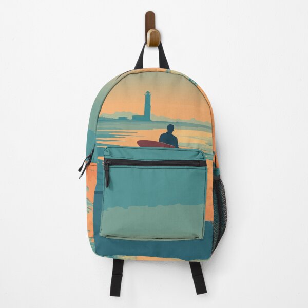 Item preview, Wrightsville Beach North Carolina Retro Art | Vintage Surfer Sunset Design designed and sold by TuncGK.
