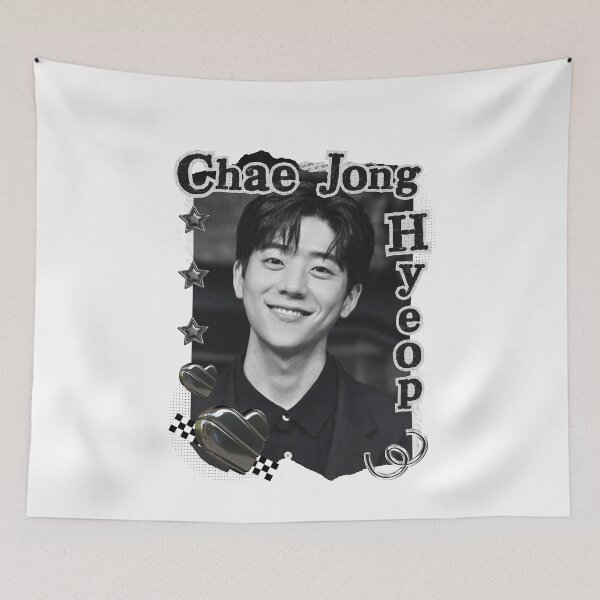 Item preview, Chae Jong-hyeop (채종협) Korean Actor Black and White Collage Digital Art Portrait designed and sold by AJUNICE STUDIO.