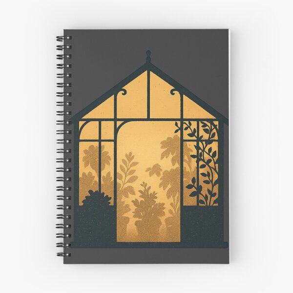 Item preview, Glasshouse Silhouette Sticker – Vintage Greenhouse with Glowing Plants designed and sold by Feral Confetti.