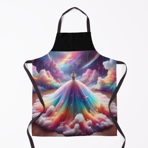 Item preview, Rainbow Cloud Fantasy Dress – Galaxy Night Sky Gown designed and sold by EmeraldeaArt.