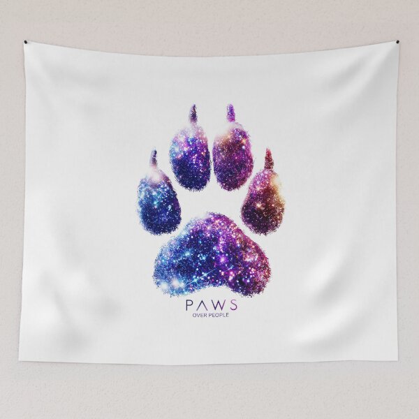 Item preview, Paws Over People – Galaxy Paw Print Design designed and sold by VisionaryVeils.