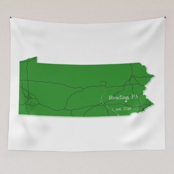 Item preview, Reading, PA [Green] designed and sold by PhilbonianDezin.