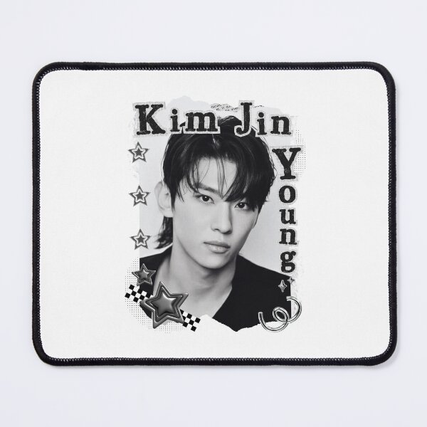 Item preview, Kim Jin-young Dex (김진영) Korean Actor Black and White Collage Digital Art Portrait designed and sold by AJUNICE STUDIO.