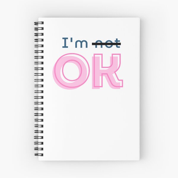 Item preview, I'm OK Positive Affirmation Design | Mental Health Awareness Art | Crossed Out Not Typography designed and sold by TialCorner.