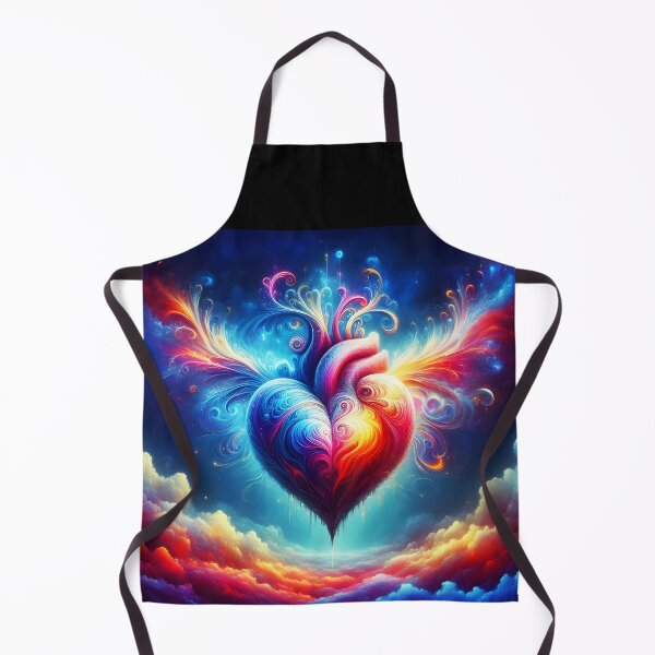 Item preview, Cosmic Duality Heart – Red and Blue Galaxy Fantasy Art designed and sold by EmeraldeaArt.