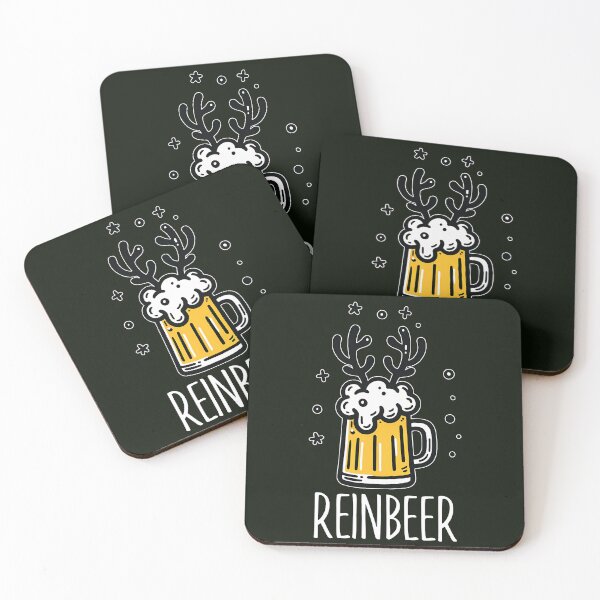 Item preview, ReinBeer Christmas Shirt Men’s Funny Holiday Beer Lover Tee Couples Matching designed and sold by LessIsLoud.