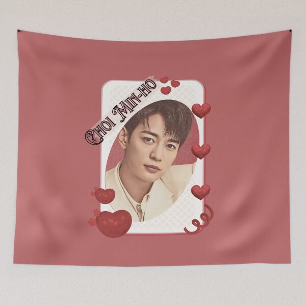 Item preview, Choi Min-ho (Minho of SHINee) (최민호) Korean Actor Card Red Aesthetic Collage Design designed and sold by AJUNICE STUDIO.