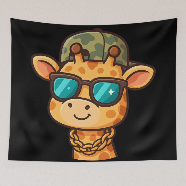 Item preview, Cool Giraffe – Funny Streetwear Cartoon Animal designed and sold by Bawek85Designs.