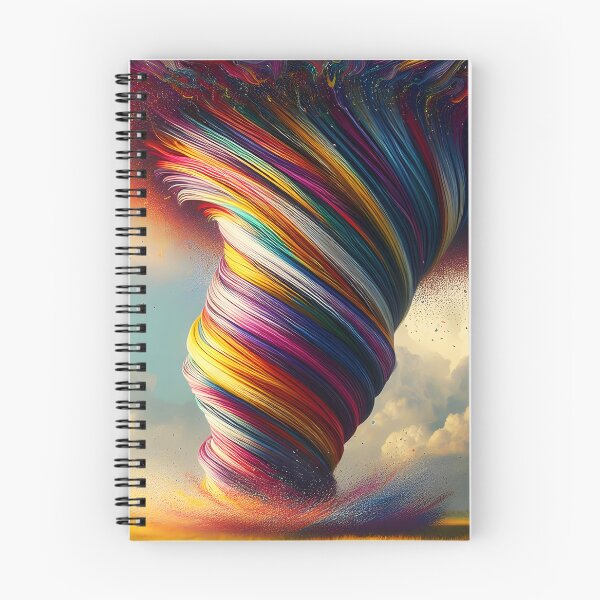 Item preview, Rainbow Ribbon Hurricane – Fantasy Landscape Art designed and sold by EmeraldeaArt.