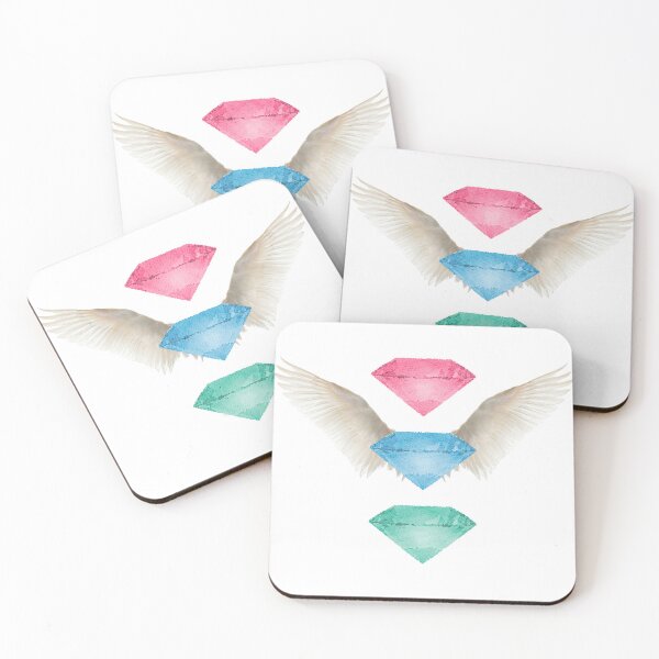 Item preview, Colorful Diamond Wings – Fantasy Gemstone Illustration designed and sold by mcuj-art.