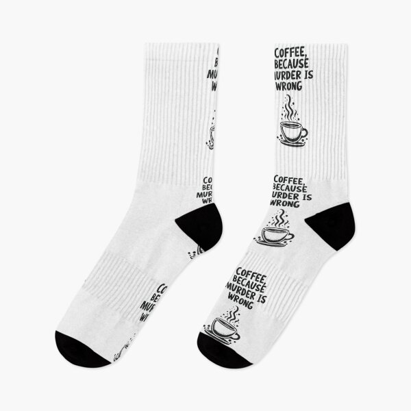 Item preview, Coffee Because Murder is Wrong Quote designed and sold by MJO80.