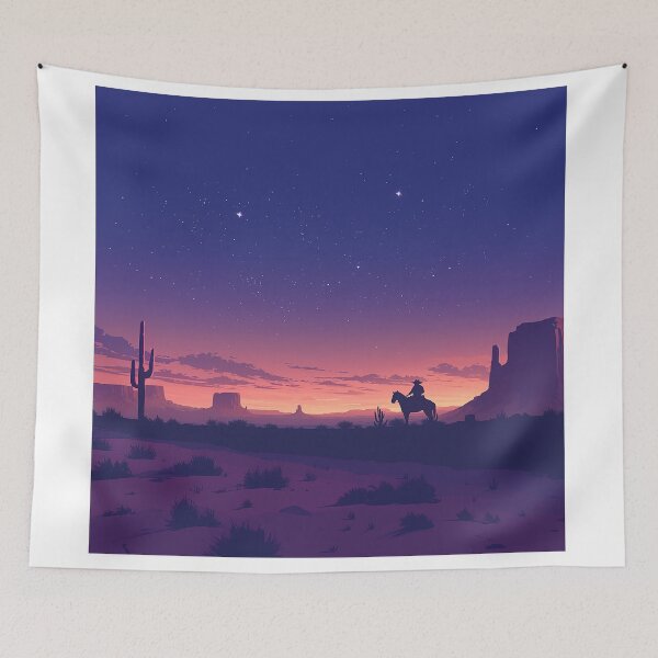 Item preview, Cowboy Under Desert Night Sky designed and sold by Christian Weiss.