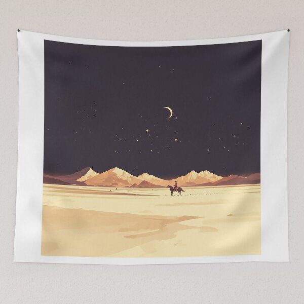 Item preview, Lone Rider Beneath Crescent Moon designed and sold by Christian Weiss.