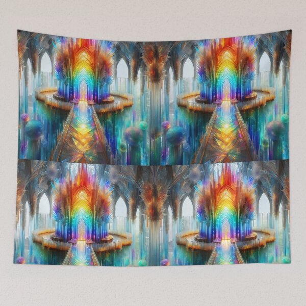 Item preview, Crystal Palace Hall – Rainbow Hued Fantasy Room designed and sold by EmeraldeaArt.