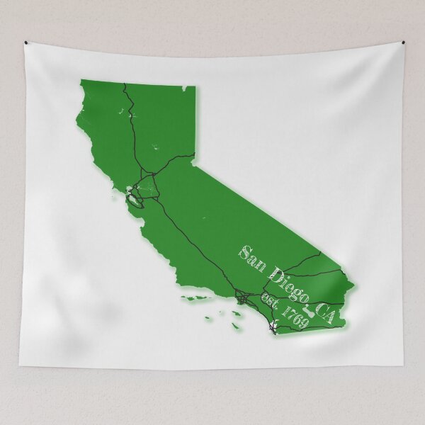 Item preview, San Diego, CA [Green] designed and sold by PhilbonianDezin.