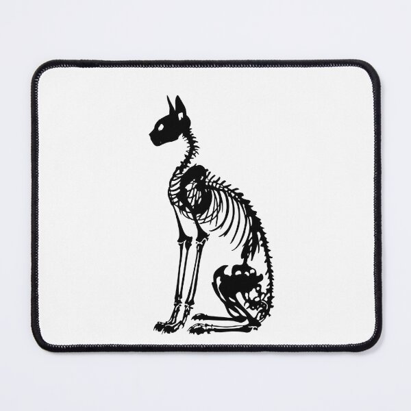 Item preview, Skeleton Cat – Dark Gothic Art designed and sold by LineArtForYou.