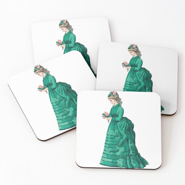 Item preview, Green dress 1870s Lady designed and sold by Victoriana Brooke.