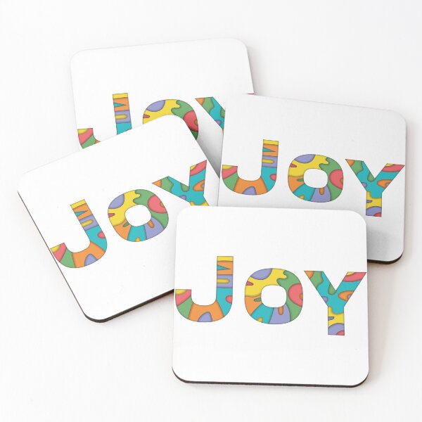 Item preview, JOY – Colorful Typography Psychedelic Happy Art designed and sold by VALQUIRIAMX.