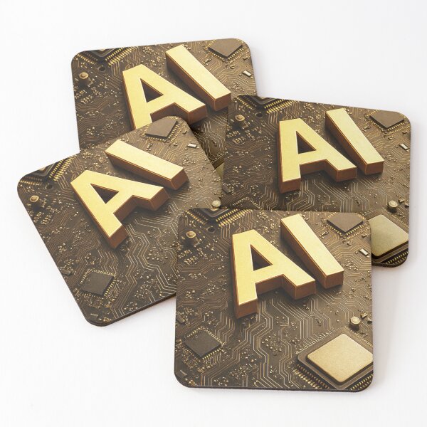 Item preview, Golden AI on Circuit Board designed and sold by Czerkiz.