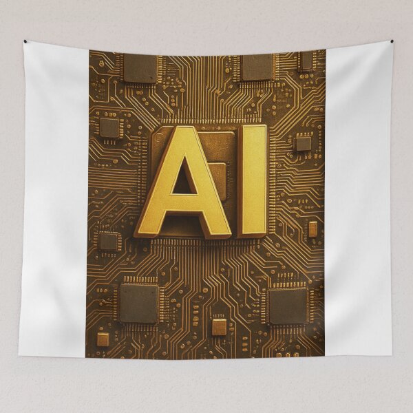 Item preview, Golden AI on Circuit Board designed and sold by Czerkiz.