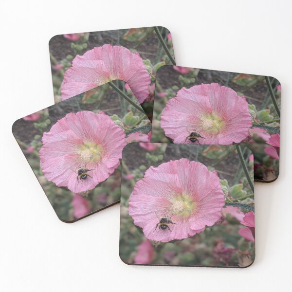 Item preview, Bee on Blooming Pink Flower designed and sold by ThoseFlowerPics.