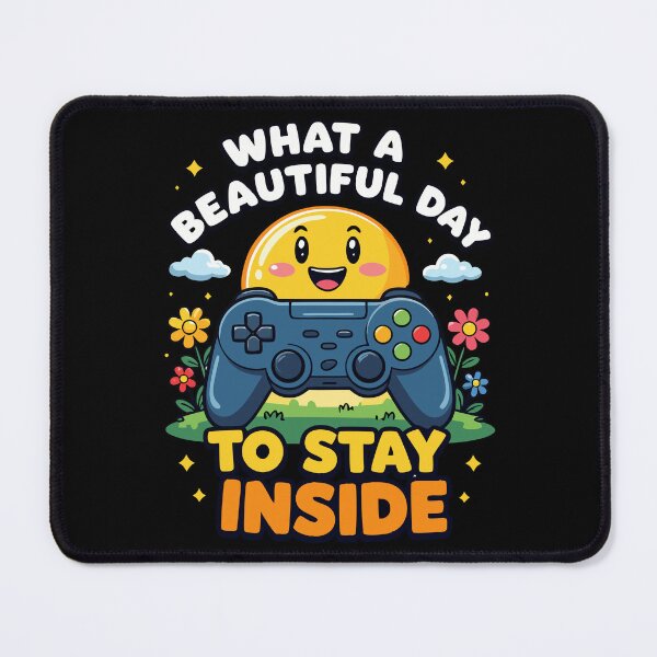 Item preview, Funny Gamer Sun – “What a Beautiful Day to Stay Inside” Video Game Controller designed and sold by pixelated_echoes.