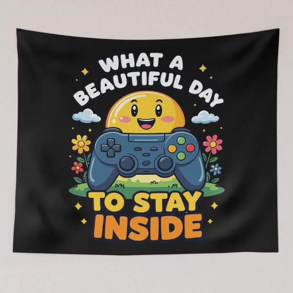Item preview, Funny Gamer Sun – “What a Beautiful Day to Stay Inside” Video Game Controller designed and sold by pixelated_echoes.