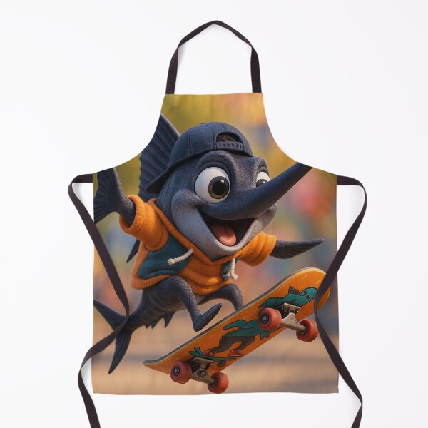 Item preview, Skater Black Marlin Fish designed and sold by Sillytoe.