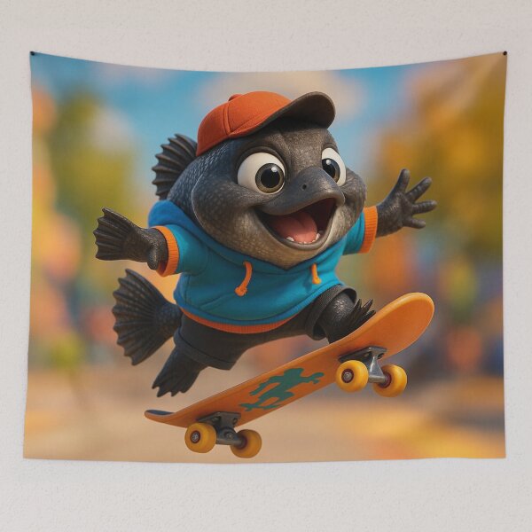 Item preview, Skater Black Sea Bass designed and sold by Sillytoe.