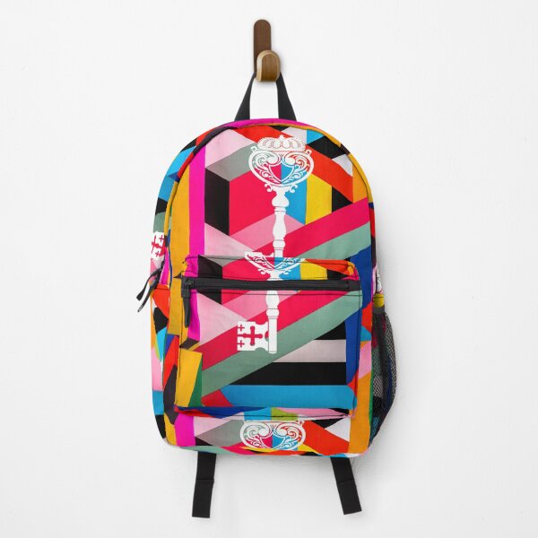 Item preview, Geometric Abstract Key – Vibrant Colorful Design with Symbolic White Key designed and sold by mcuj-art.