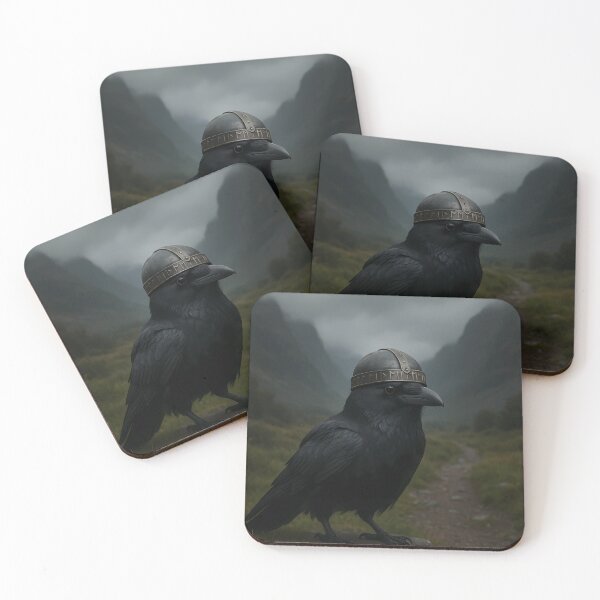 Item preview, Majestic Odin’s Raven with Viking Helmet designed and sold by NorseDrip.