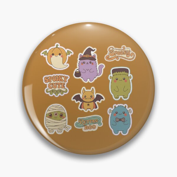 Item preview, Retro Vintage Kawaii Halloween Sticker Pack | Cute Spooky Aesthetic Bundle   designed and sold by Kaurisdigital.