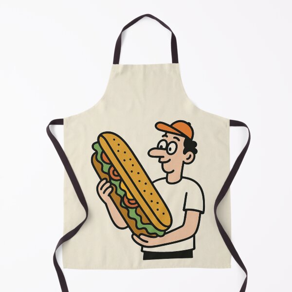Item preview, Sandwich Guy Minimalist Funny Illustration designed and sold by PrometheusStyle.