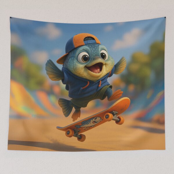Item preview, Skater Bluegill Fish designed and sold by Sillytoe.