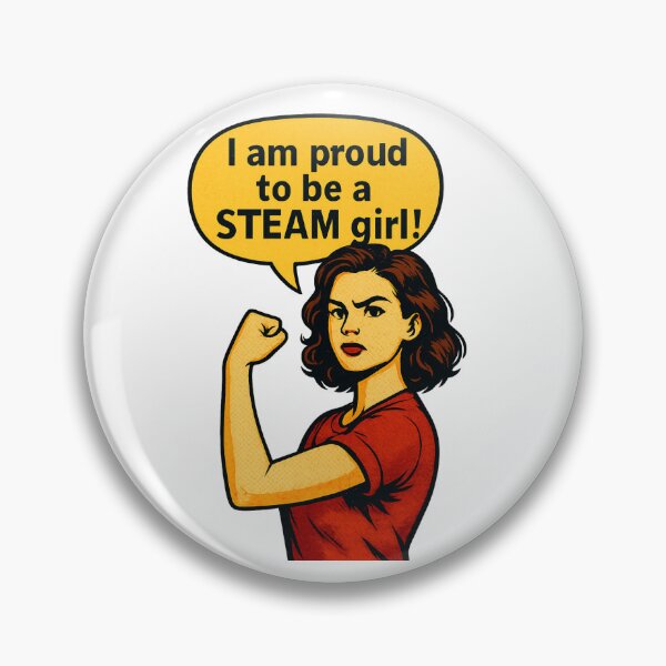 Item preview, I Am Proud to Be a STEAM Girl – Pop Art Empowerment Design White version designed and sold by LittleCountess.