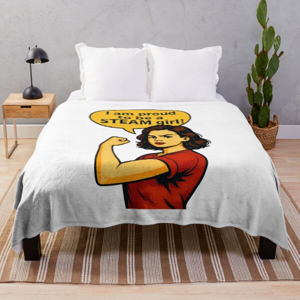 Item preview, I Am Proud to Be a STEAM Girl – Pop Art Empowerment Design White version designed and sold by LittleCountess.